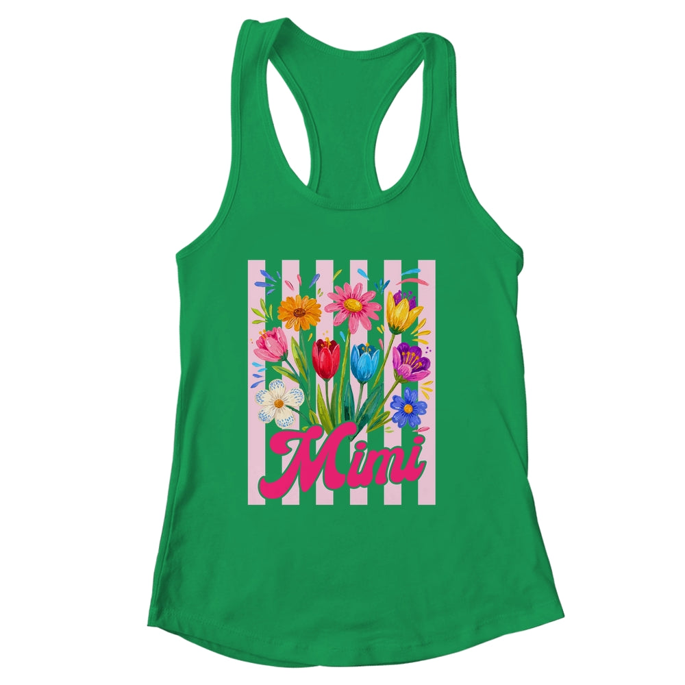Striped Mimi Wildflowers Coquette Bow Floral Mothers Day Shirt & Tank Top | siriusteestore