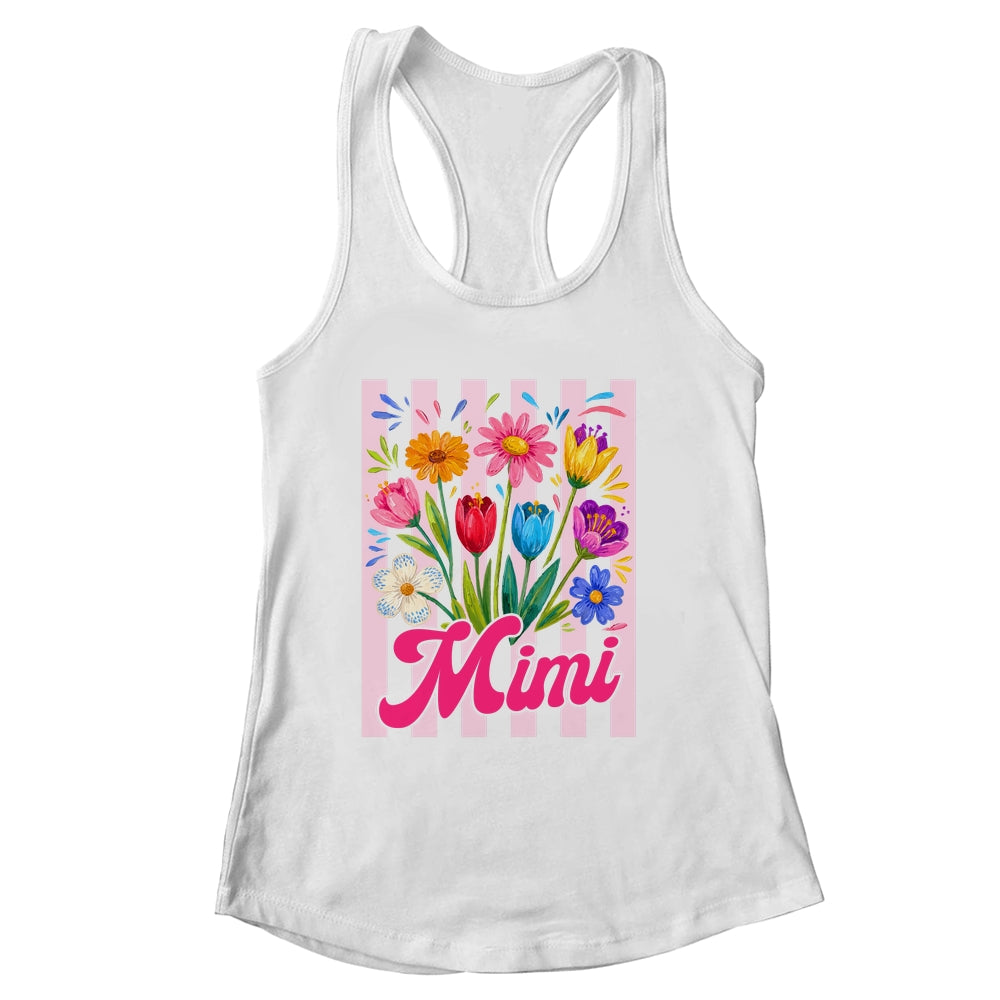 Striped Mimi Wildflowers Coquette Bow Floral Mothers Day Shirt & Tank Top | siriusteestore