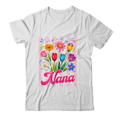 Striped Nana Wildflowers Coquette Bow Floral Mothers Day Shirt & Tank Top | siriusteestore