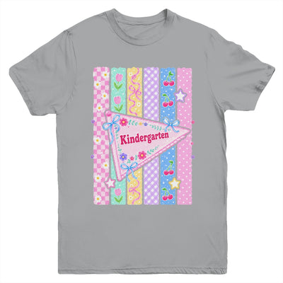 Striped Preppy Kindergarten Grade Back To School Teacher Youth Shirt | siriusteestore