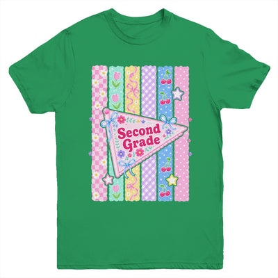 Striped Preppy Second Grade Back To School Teacher Girl Kids Youth Shirt | siriusteestore