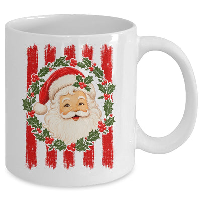 Striped Santa Retro Funny Merry Christmas Vintage Women Girl Mug | siriusteestore
