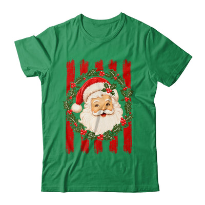 Striped Santa Retro Funny Merry Christmas Vintage Women Girl Shirt & Sweatshirt | siriusteestore