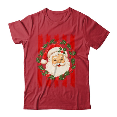 Striped Santa Retro Funny Merry Christmas Vintage Women Girl Shirt & Sweatshirt | siriusteestore