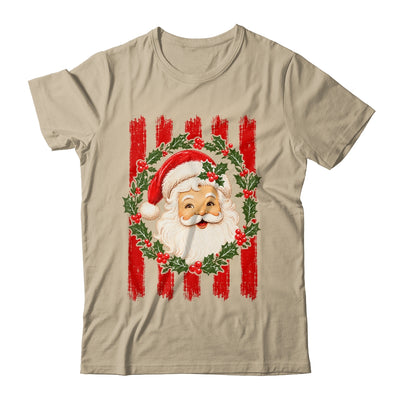 Striped Santa Retro Funny Merry Christmas Vintage Women Girl Shirt & Sweatshirt | siriusteestore