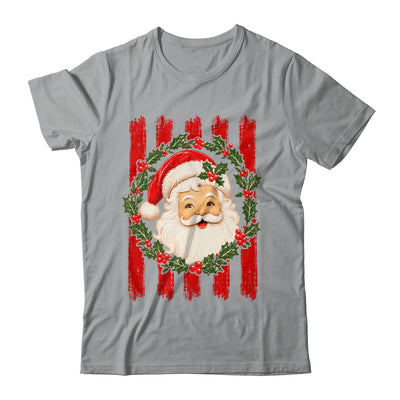 Striped Santa Retro Funny Merry Christmas Vintage Women Girl Shirt & Sweatshirt | siriusteestore
