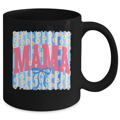 Striped Spring Mama Daisy Blue Coquette Floral Mother's Day Mug | siriusteestore