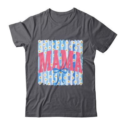 Striped Spring Mama Daisy Blue Coquette Floral Mother's Day Shirt & Tank Top | siriusteestore
