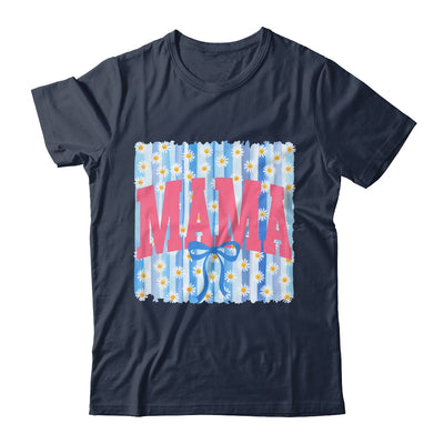 Striped Spring Mama Daisy Blue Coquette Floral Mother's Day Shirt & Tank Top | siriusteestore