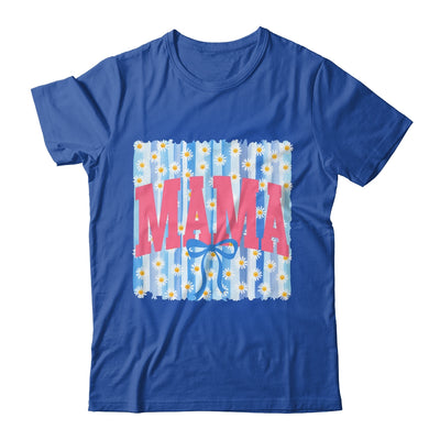 Striped Spring Mama Daisy Blue Coquette Floral Mother's Day Shirt & Tank Top | siriusteestore