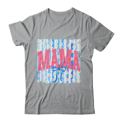 Striped Spring Mama Daisy Blue Coquette Floral Mother's Day Shirt & Tank Top | siriusteestore