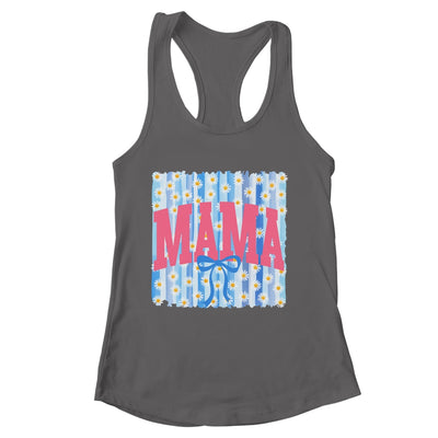 Striped Spring Mama Daisy Blue Coquette Floral Mother's Day Shirt & Tank Top | siriusteestore