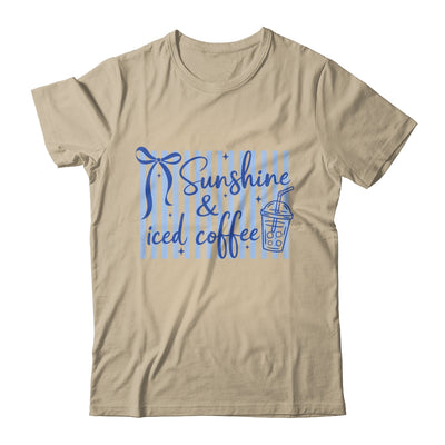 Striped Sunshine And Iced Coffee Coquette Summer Vacation Shirt & Tank Top | siriusteestore