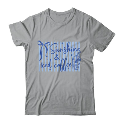 Striped Sunshine And Iced Coffee Coquette Summer Vacation Shirt & Tank Top | siriusteestore