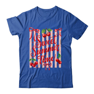 Striped Sweet Summer Time Cherry Coquette Retro Vacation Shirt & Tank Top | siriusteestore