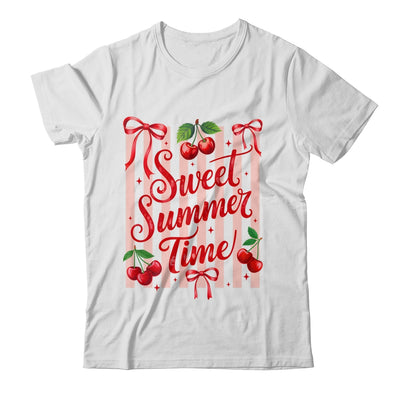 Striped Sweet Summer Time Cherry Coquette Retro Vacation Shirt & Tank Top | siriusteestore