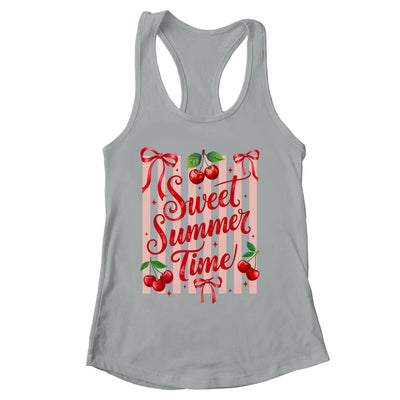 Striped Sweet Summer Time Cherry Coquette Retro Vacation Shirt & Tank Top | siriusteestore