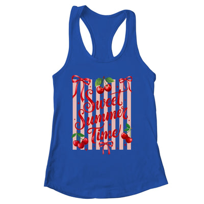 Striped Sweet Summer Time Cherry Coquette Retro Vacation Shirt & Tank Top | siriusteestore