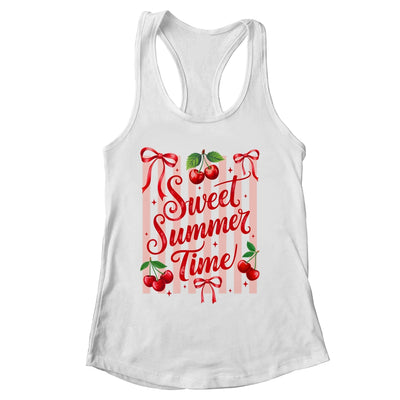 Striped Sweet Summer Time Cherry Coquette Retro Vacation Shirt & Tank Top | siriusteestore