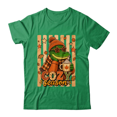 Stripes Cozy Season Alligator Fall Pumpkin Coquette Autumn Shirt & Sweatshirt | siriusteestore