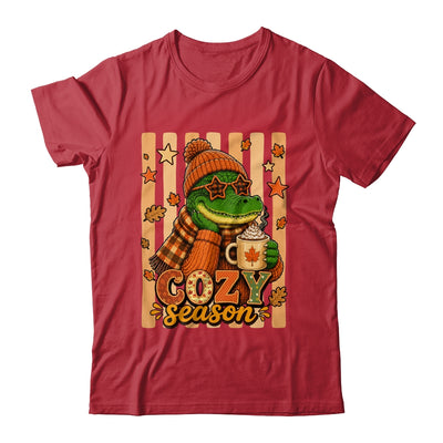 Stripes Cozy Season Alligator Fall Pumpkin Coquette Autumn Shirt & Sweatshirt | siriusteestore