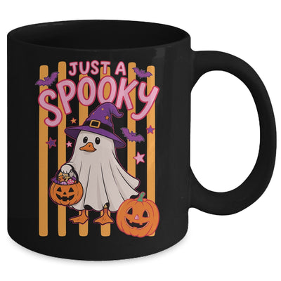 Stripes Just A Spooky Goose Preppy Ghost Halloween Goose Mug | siriusteestore