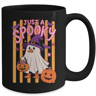 Stripes Just A Spooky Goose Preppy Ghost Halloween Goose Mug | siriusteestore