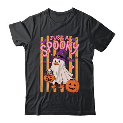 Stripes Just A Spooky Goose Preppy Ghost Halloween Goose Shirt & Sweatshirt | siriusteestore