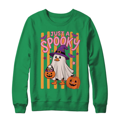 Stripes Just A Spooky Goose Preppy Ghost Halloween Goose Shirt & Sweatshirt | siriusteestore