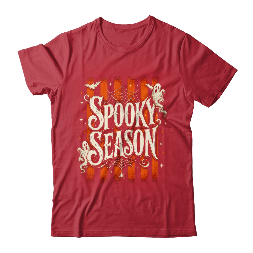 Stripes Spooky Season Halloween Ghost Bat Men Women Shirt & Sweatshirt | siriusteestore