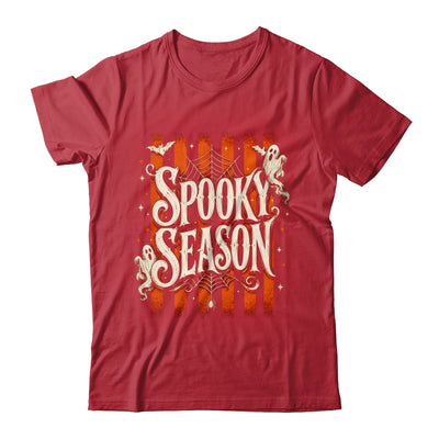 Stripes Spooky Season Halloween Ghost Bat Men Women Shirt & Sweatshirt | siriusteestore
