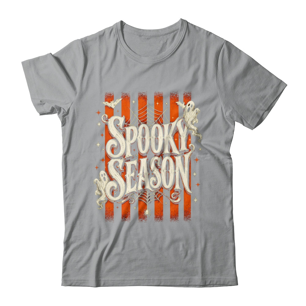 Stripes Spooky Season Halloween Ghost Bat Men Women Shirt & Sweatshirt | siriusteestore