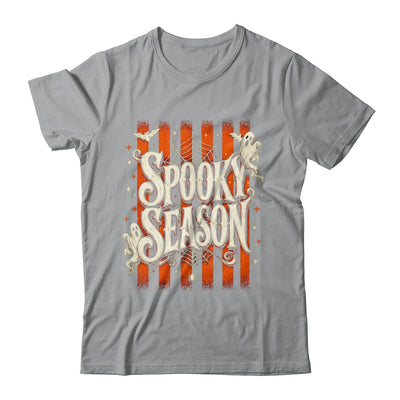 Stripes Spooky Season Halloween Ghost Bat Men Women Shirt & Sweatshirt | siriusteestore