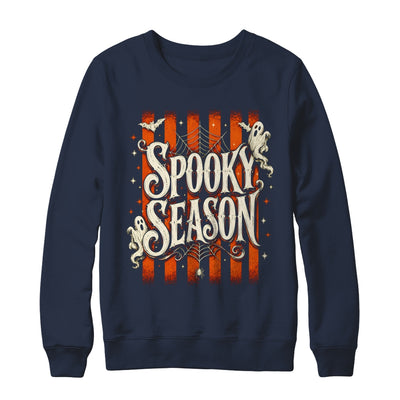 Stripes Spooky Season Halloween Ghost Bat Men Women Shirt & Sweatshirt | siriusteestore