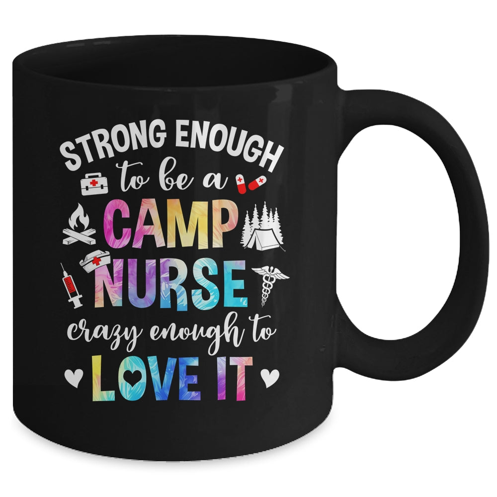 Strong Enough To Be A Camp Nurse Camp Nursing Summer Camping Mug | siriusteestore