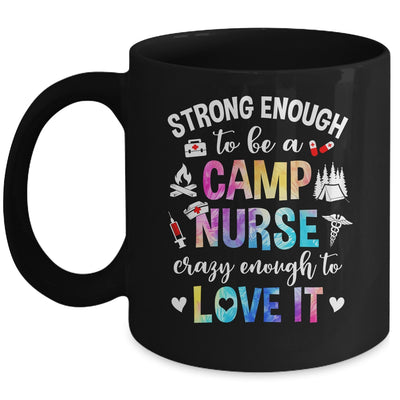 Strong Enough To Be A Camp Nurse Camp Nursing Summer Camping Mug | siriusteestore