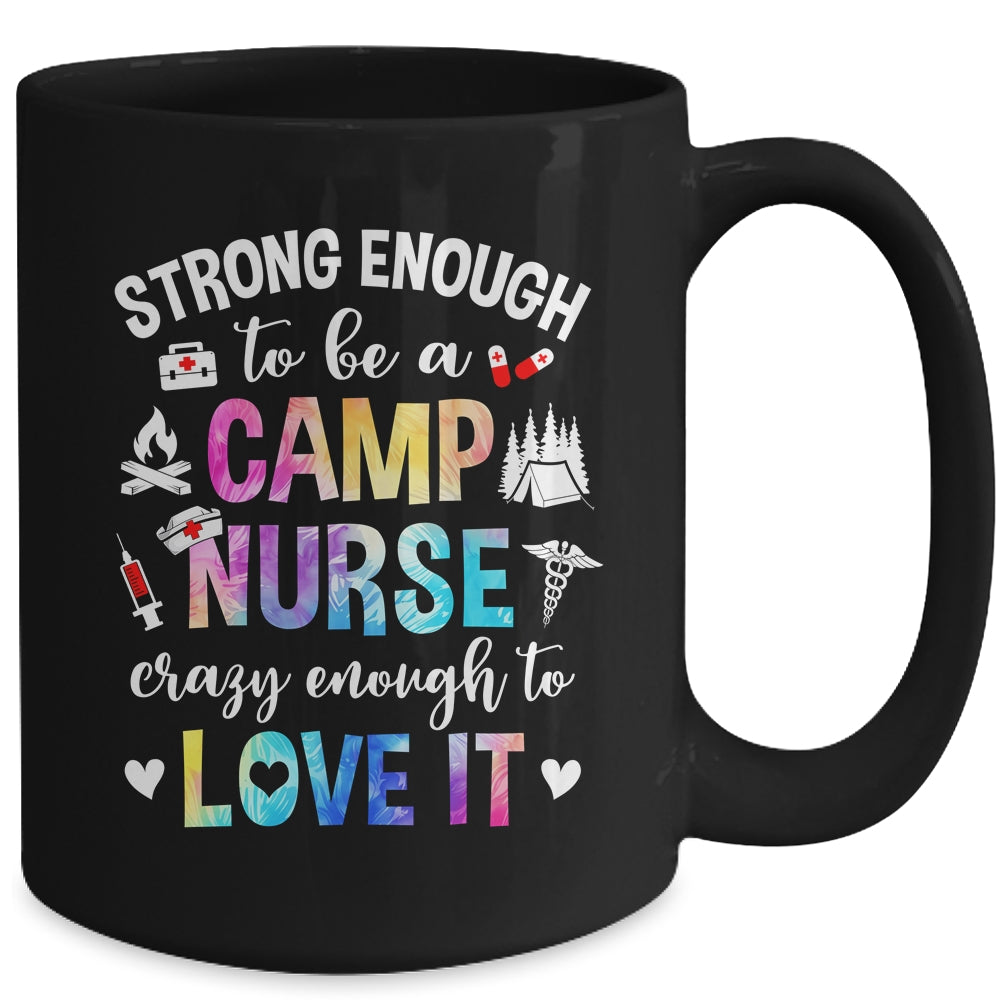 Strong Enough To Be A Camp Nurse Camp Nursing Summer Camping Mug | siriusteestore