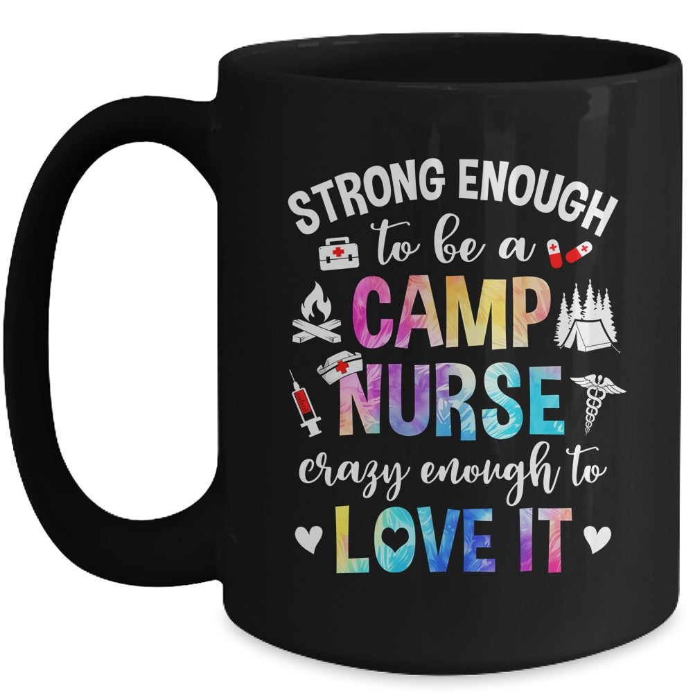 Strong Enough To Be A Camp Nurse Camp Nursing Summer Camping Mug | siriusteestore
