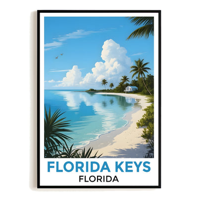 Stunning Florida Keys Coastal Beach Poster Tropical Home Decor And Travel Souvenir Landscape Wall Art Painting Print Ideal For Living Room Office Bedroom Decor Unframed | siriusteestore