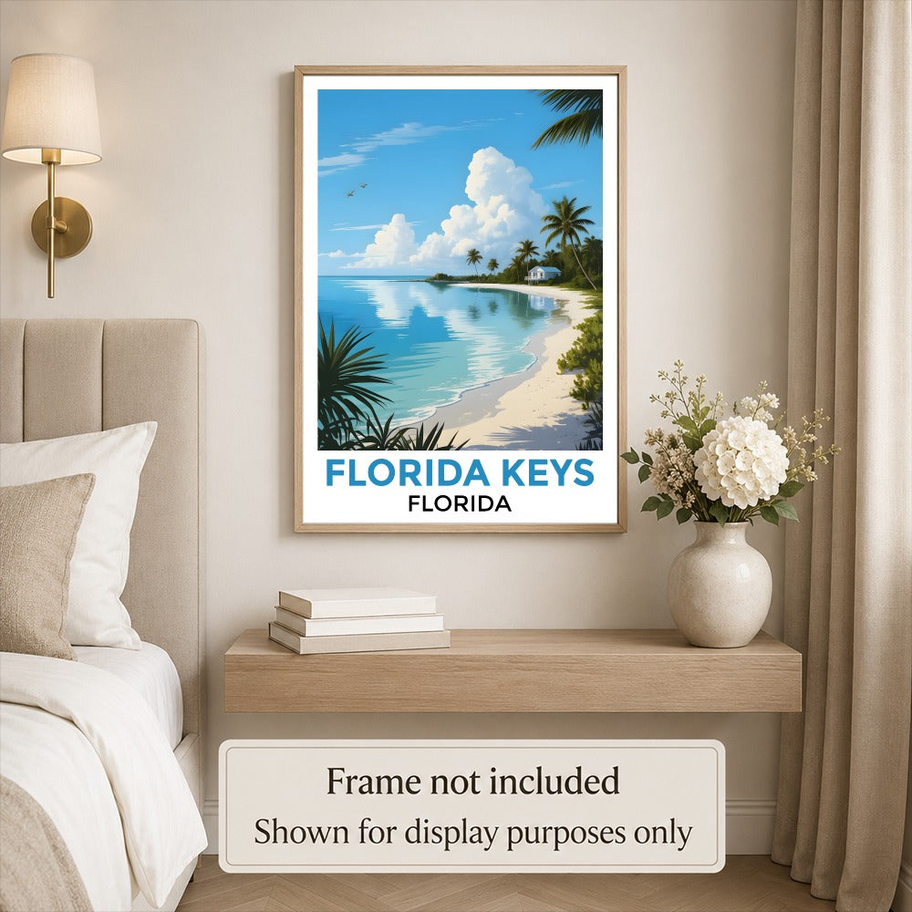 Stunning Florida Keys Coastal Beach Poster Tropical Home Decor And Travel Souvenir Landscape Wall Art Painting Print Ideal For Living Room Office Bedroom Decor Unframed | siriusteestore