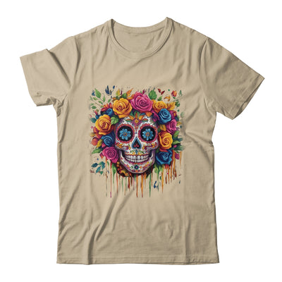 Sugar Skull Black White Image Day Dead Dios De Los Muertos Shirt & Tank Top | siriusteestore