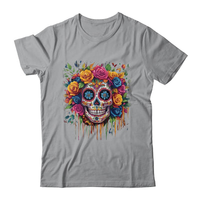 Sugar Skull Black White Image Day Dead Dios De Los Muertos Shirt & Tank Top | siriusteestore