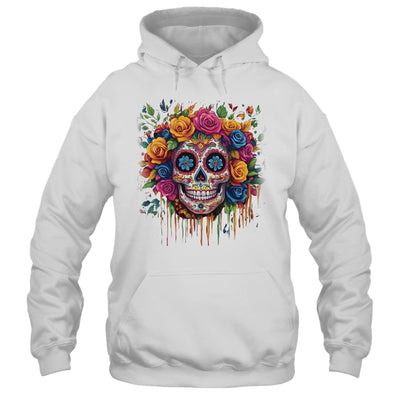 Sugar Skull Black White Image Day Dead Dios De Los Muertos Shirt & Tank Top | siriusteestore