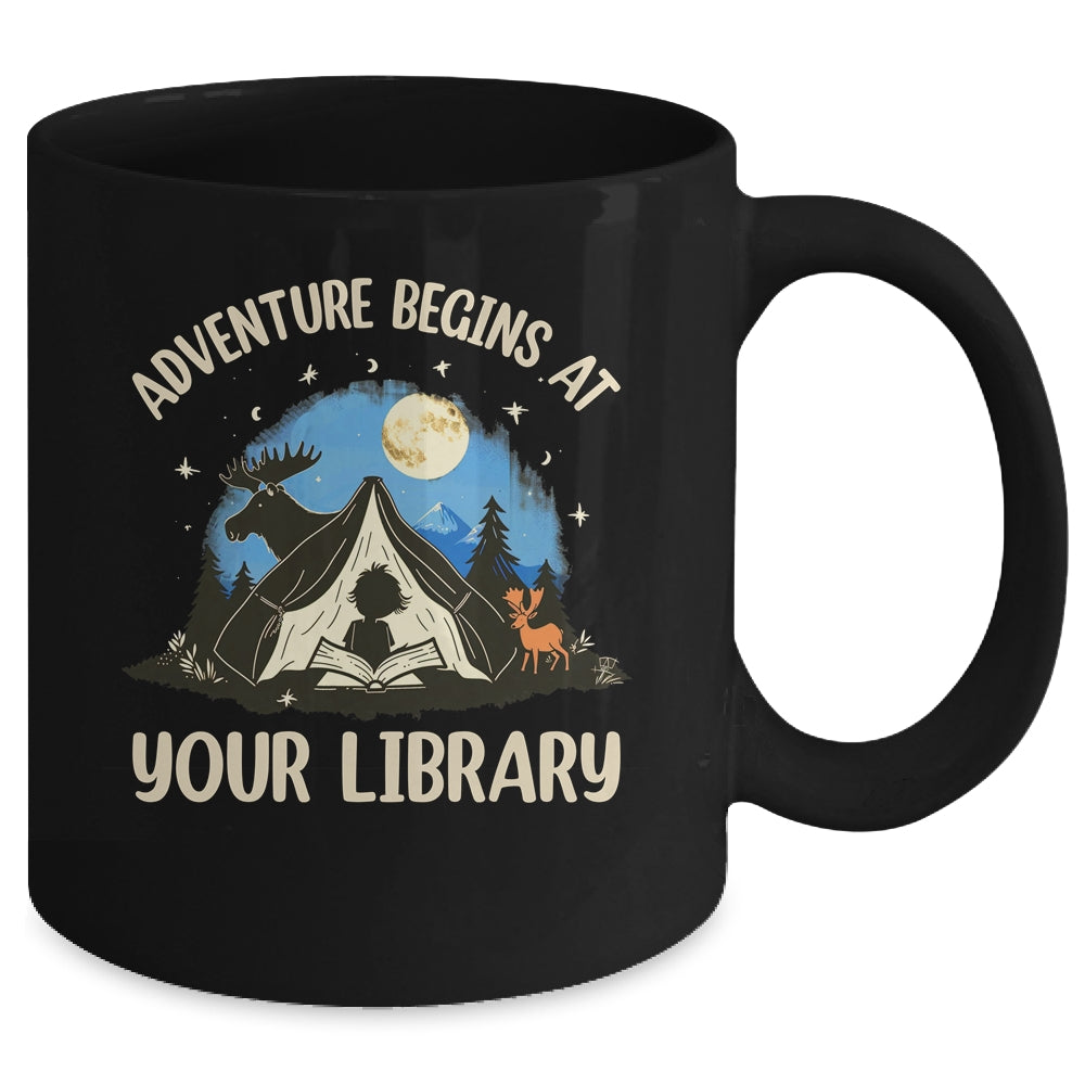 Summer Reading Program 2024 Adventure Begins Library Camping Mug | siriusteestore
