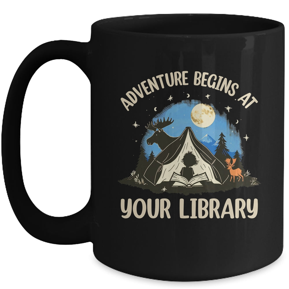 Summer Reading Program 2024 Adventure Begins Library Camping Mug | siriusteestore