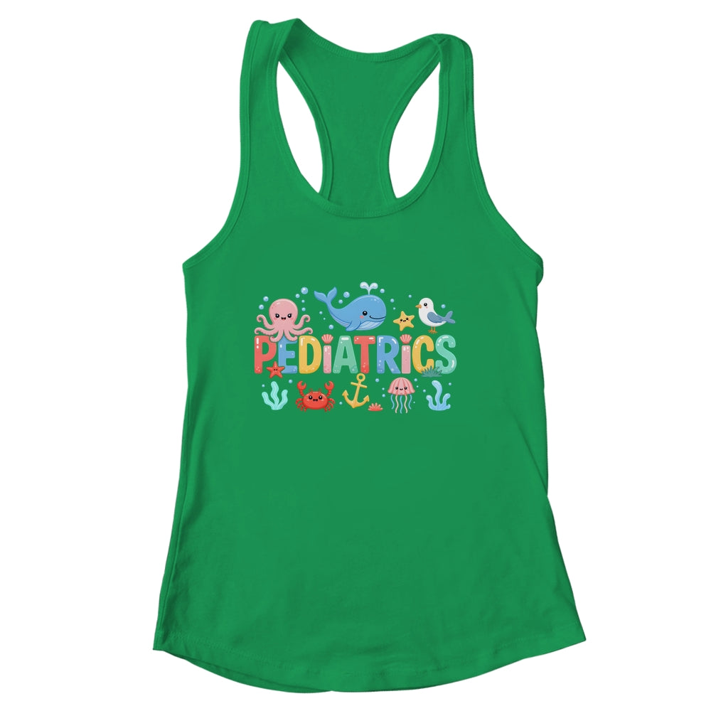 Summer Sea Animal Pediatrics Nurse PEDS RN Pediatrician Shirt & Tank Top | siriusteestore