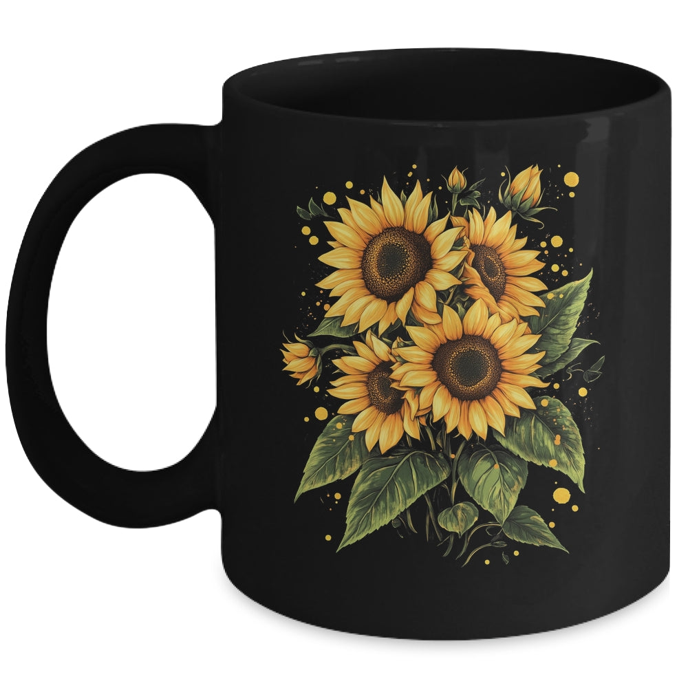Summer Sunflowers Cute Summer Flowers Floral Women Girls Mug | siriusteestore