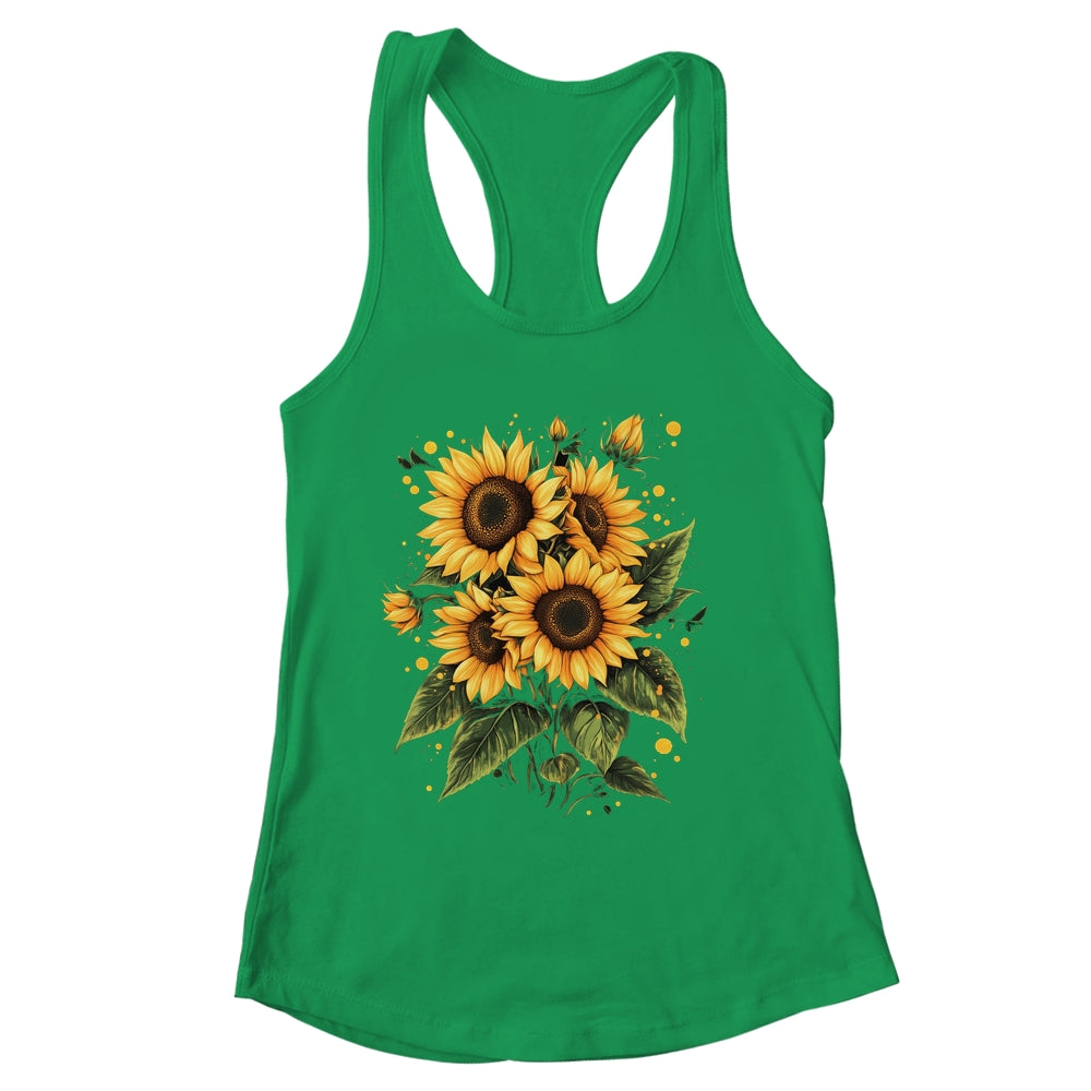 Summer Sunflowers Cute Summer Flowers Floral Women Girls Shirt & Tank Top | siriusteestore