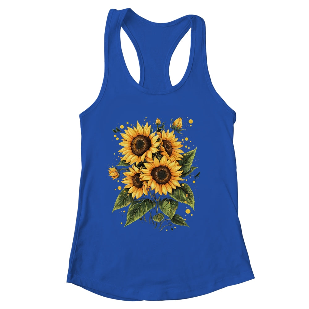 Summer Sunflowers Cute Summer Flowers Floral Women Girls Shirt & Tank Top | siriusteestore
