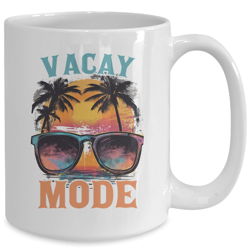 Summer Vacation Vacay Mode Family Vacation Beach Cruise Mug | siriusteestore